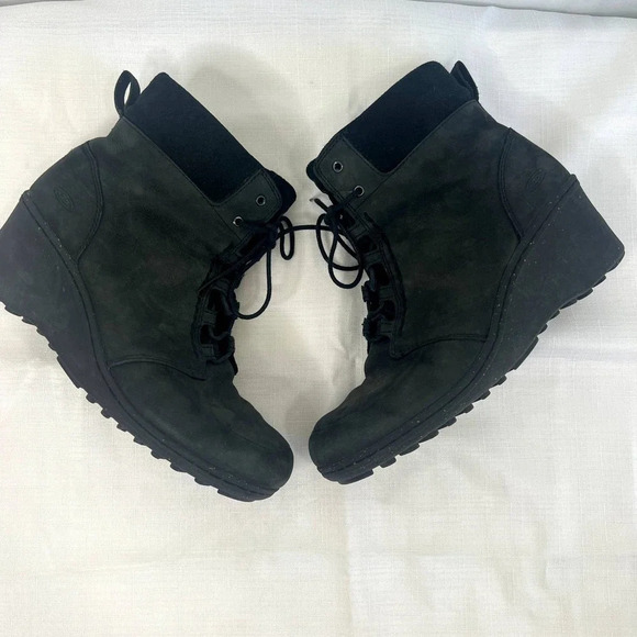 Keen Akita Wedge Boots Black Women's Size 10 - Picture 4 of 14